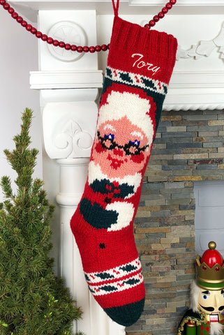 Mrs Claus Christmas Stocking