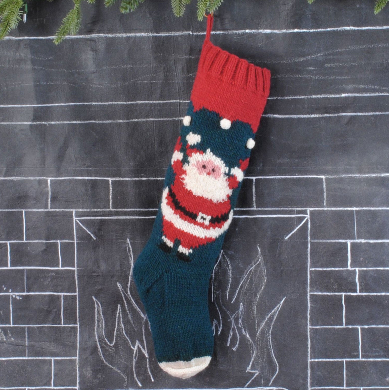 Santa Snowball Christmas Stocking