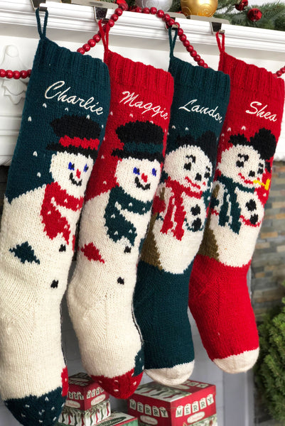 Snowman Christmas Stocking Kit – Knitting Closet