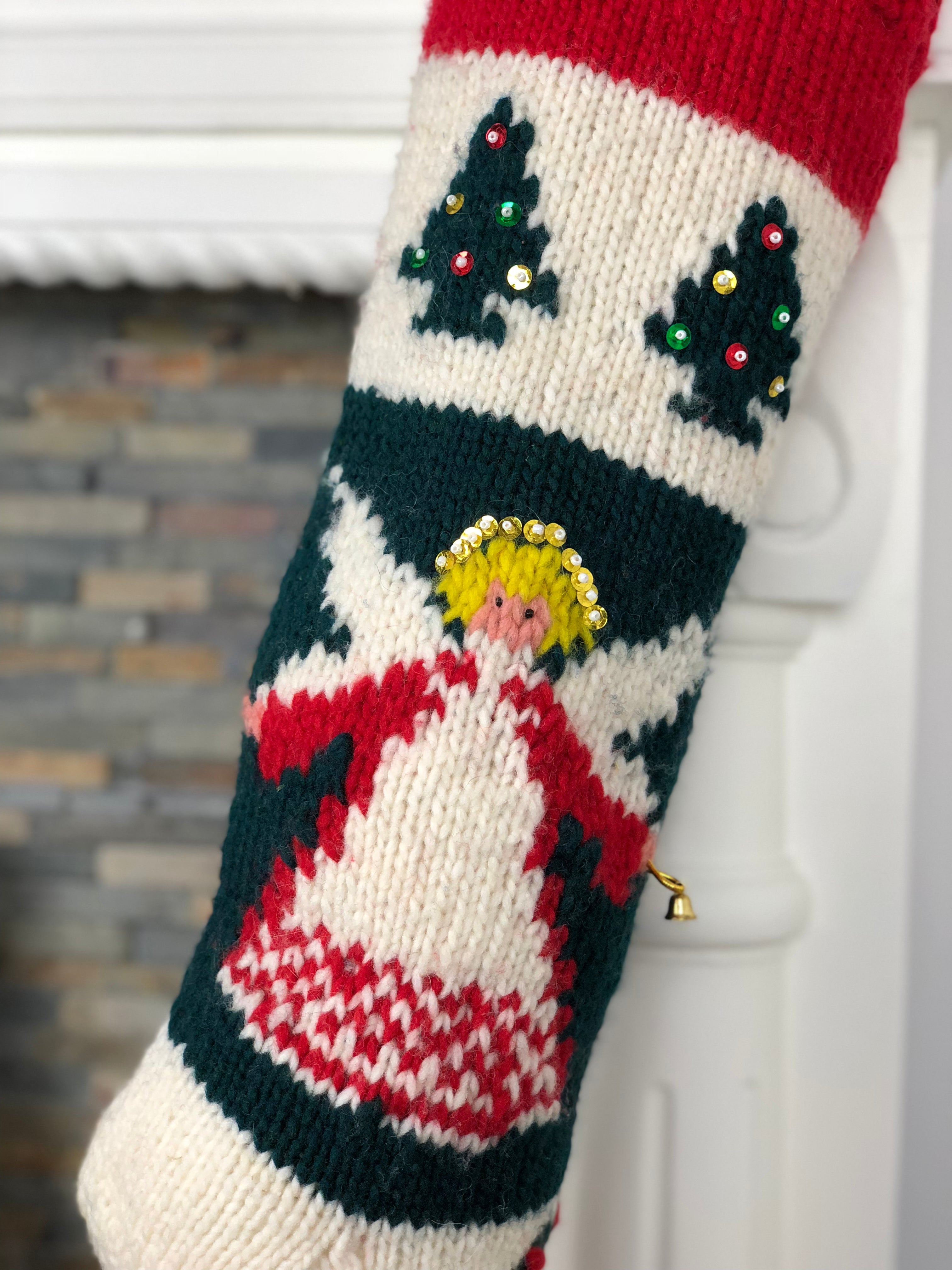 Hark! A new angel Christmas stocking