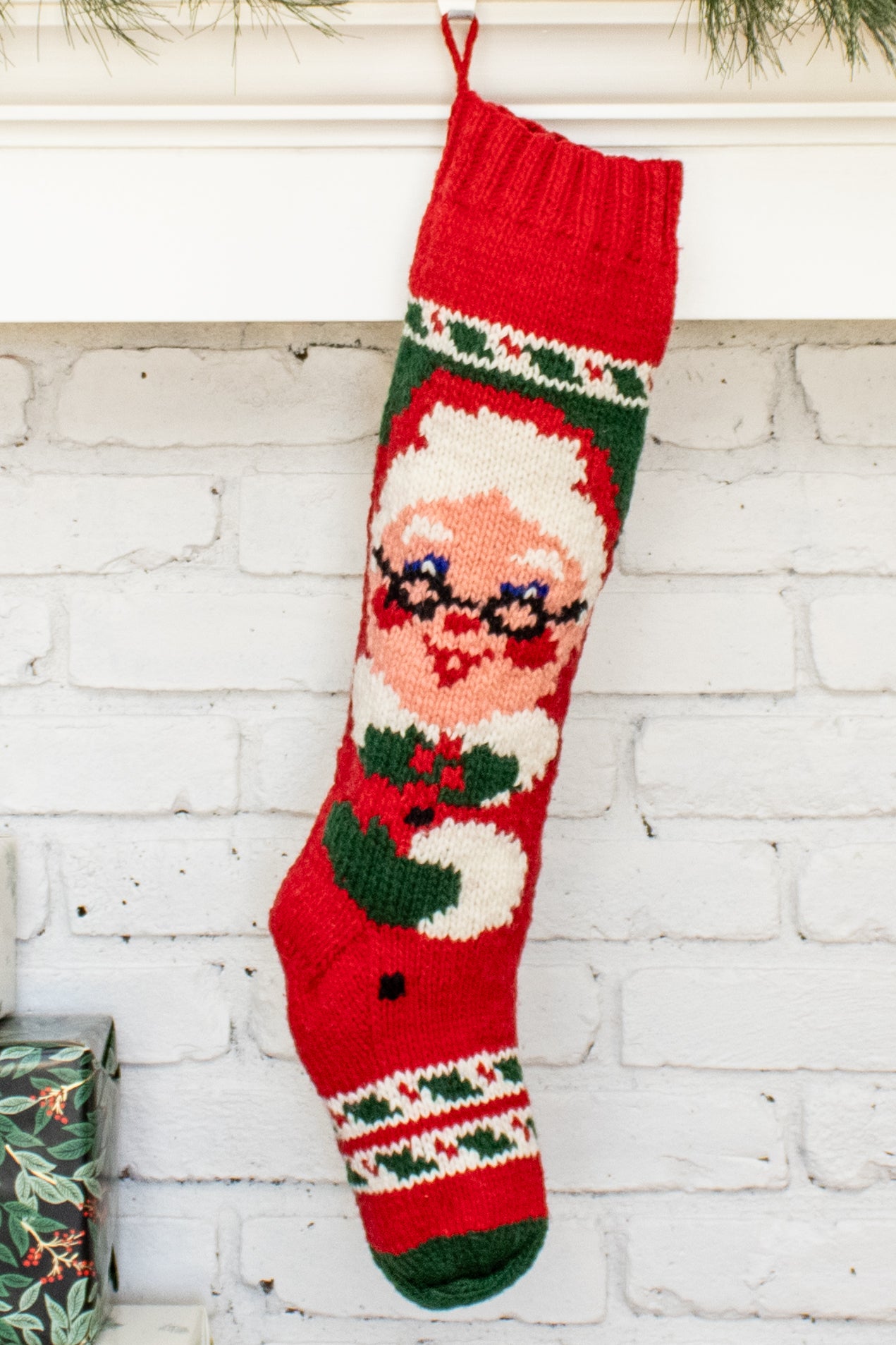 Mrs Claus Christmas Stocking