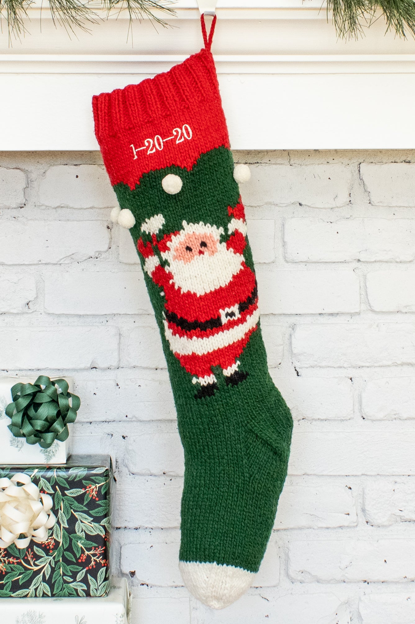 Santa Snowball Christmas Stocking