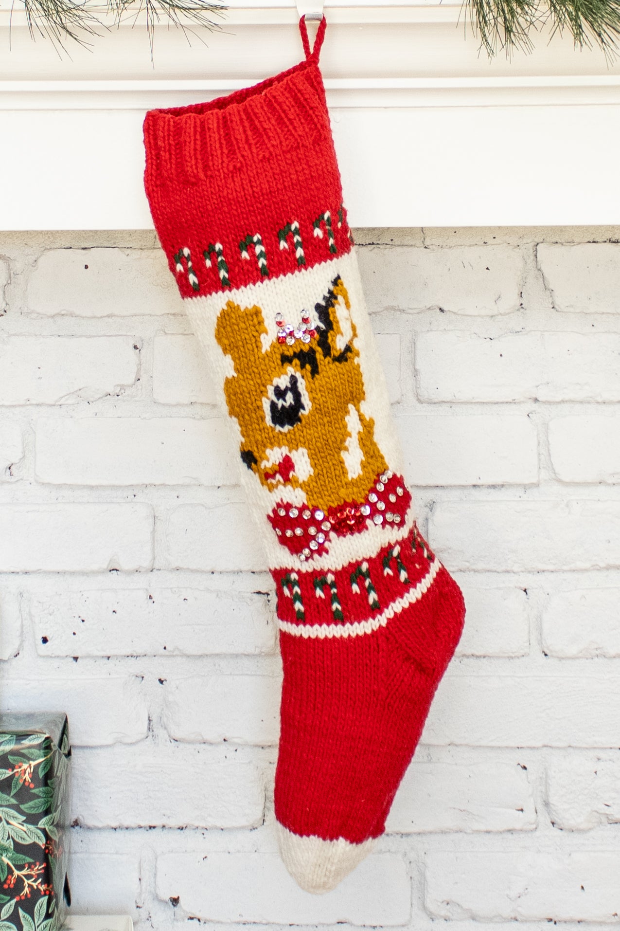 Clarice Reindeer Christmas Stocking