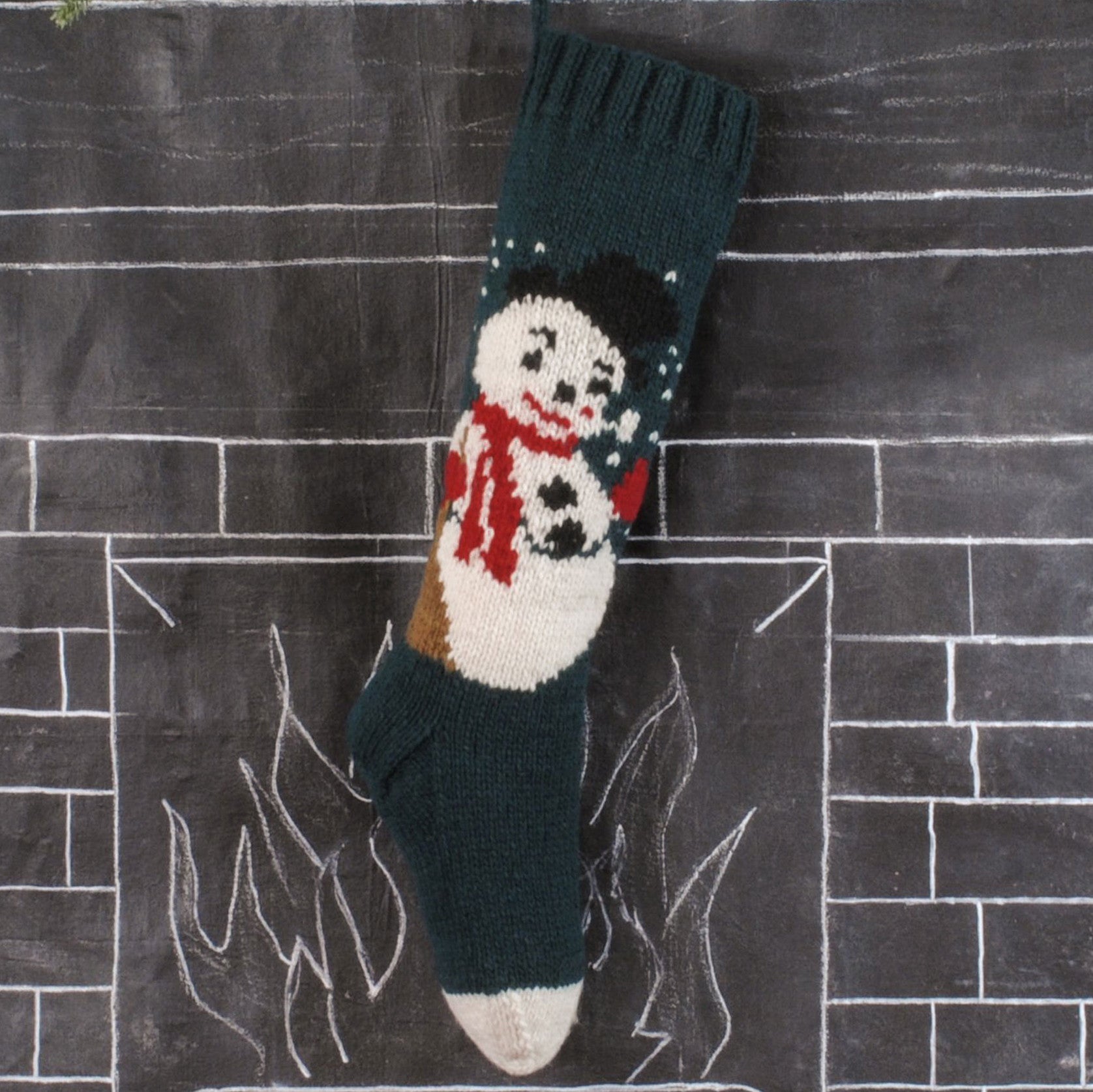 Frosty Personalized Hand Knit Stocking