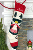 Personalized Christmas Stocking Hand Knit Wool