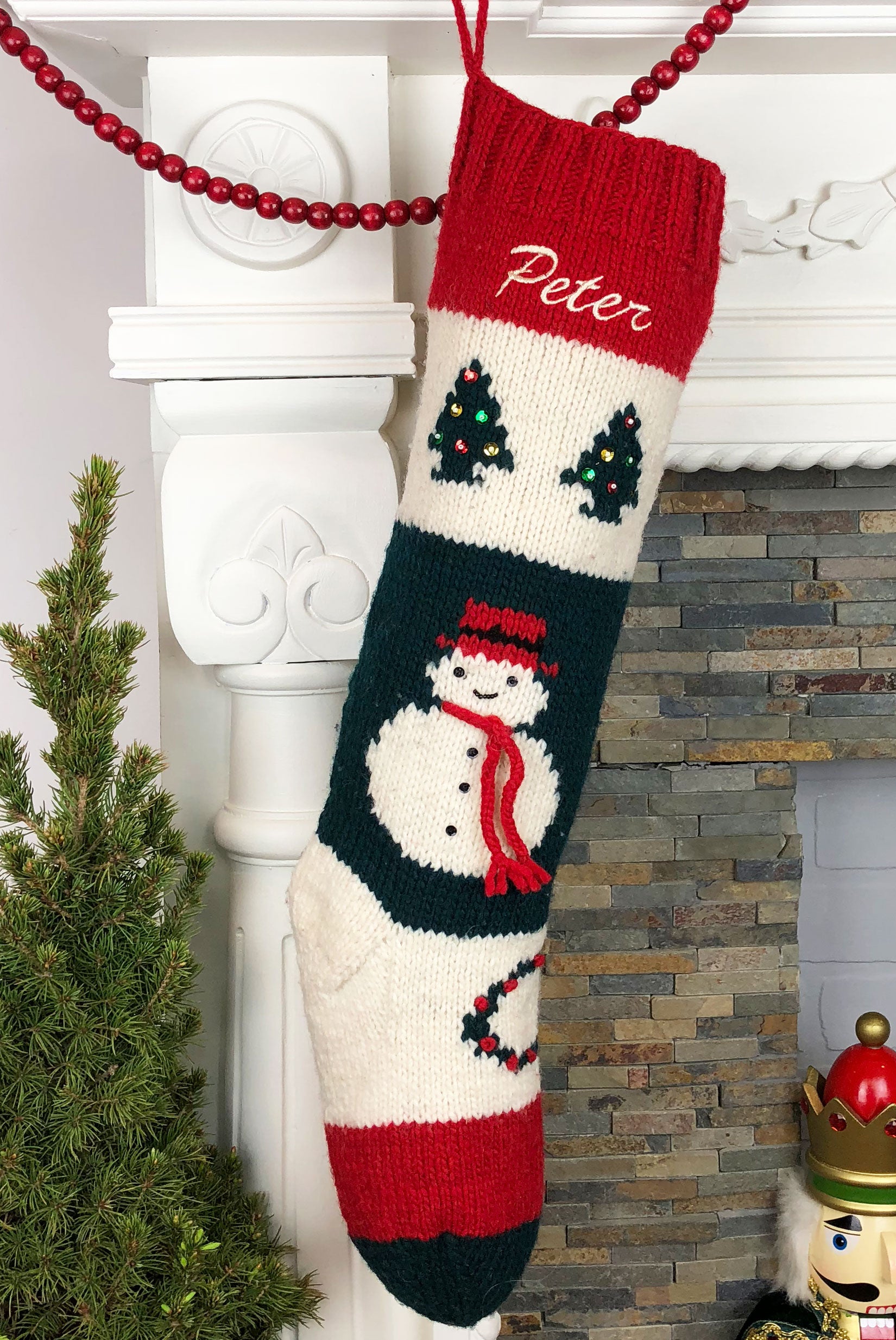 Bernat Hand Knit Personalized Christmas Stocking