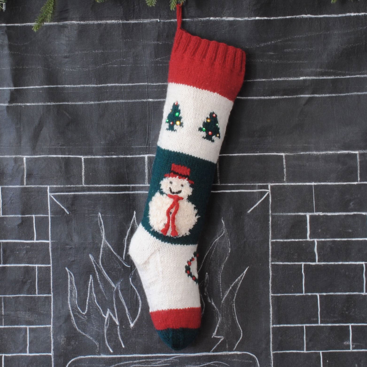 Bernat Snowman Christmas Stocking
