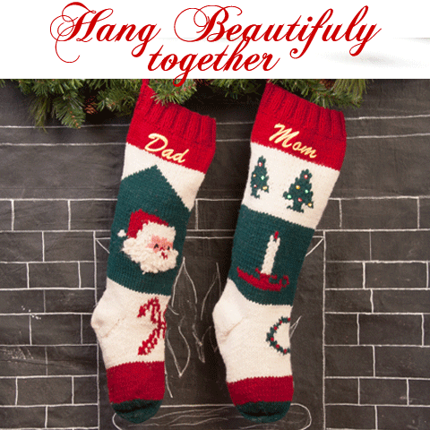 Christmas Stockings Personalized Knit Stockings, Hand Knit Christmas  Stockings, Hand Knit Wool Vintage Santa Sock -  Canada