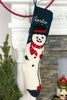 Green Snowman Personalized Christmas Stocking
