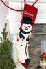 Red Snowman Personalized Christmas Stocking