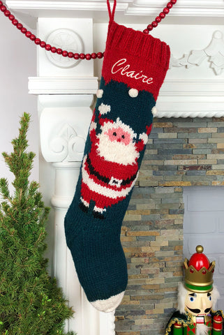 Santa Snowball Christmas Stocking